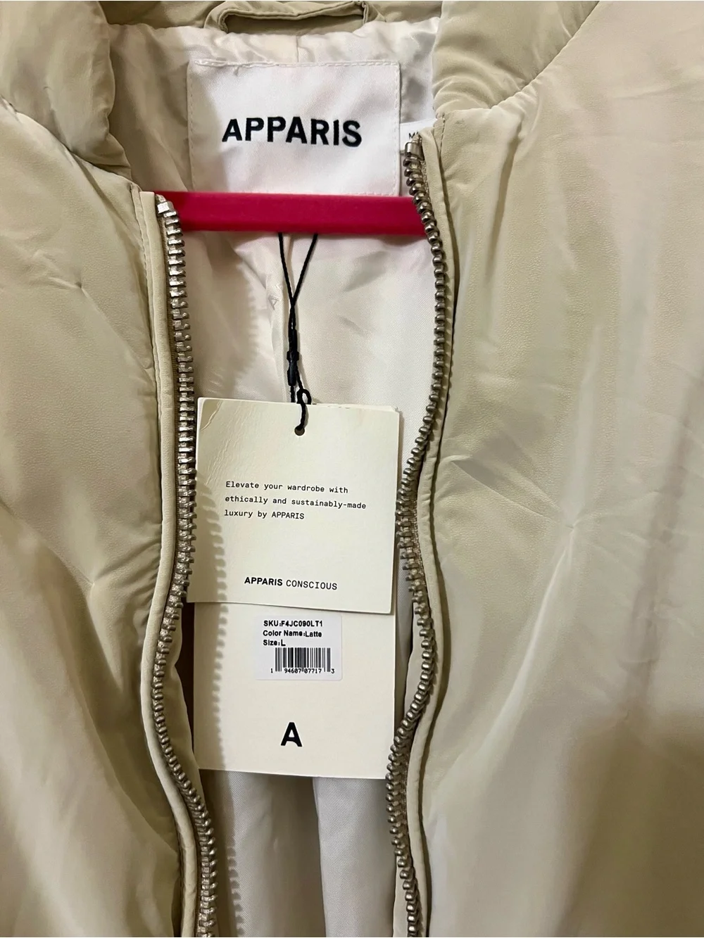 Apparis Neutral Beige Puffer Jacket